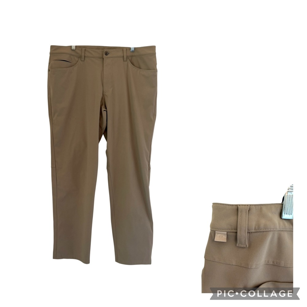 Lululemon ABC Classic Fit 5 Pocket Pant Tan Khaki Chino Mens 36x30 READ LM5426SA